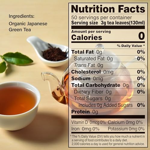 YAMASAN KYOTO UJI Hojicha Tea, Roasted green Tea, Low caffeine, JAS Certified Organic, Japanese Tea, 150g Bag