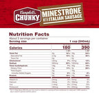 Campbell’s Chunky Soup, Minestrone with Italian Sausage Soup, 18.8 Oz Can