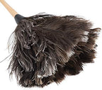 Ostrich Feather Duster, Washable Wooden Handle Duster, Non-Electrostatic Handmade Hand Duster Book Shelf and Your Car for Cleaning Your Television