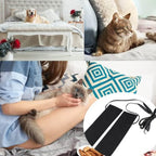 Portable Heating Pad 1 Pair Black USB Carbon Fiber Heating Mat 5V Electric Heating Film Heater Pads Heating Film Heat Pad for Warming Feet Knee Washable 35-50 ℃