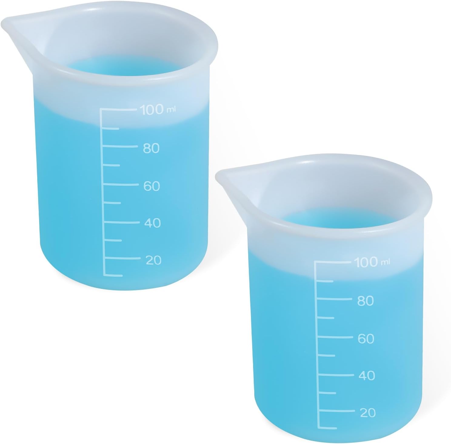 2Pcs Silicone Laundry Detergent Cup, Laundry Detergent Measuring Cup, Silicone Dispenser Cups Reusable for Liquid Flexible Washable Liquid Measuring Cups for Home, Dormitory, Hotel