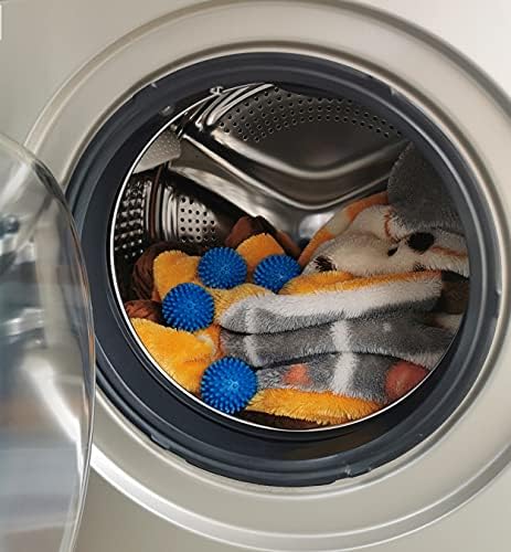 Colorsheng Laundry Dryer Balls - 6 Pack Reusable Fabric Softener Alternative (Blue)