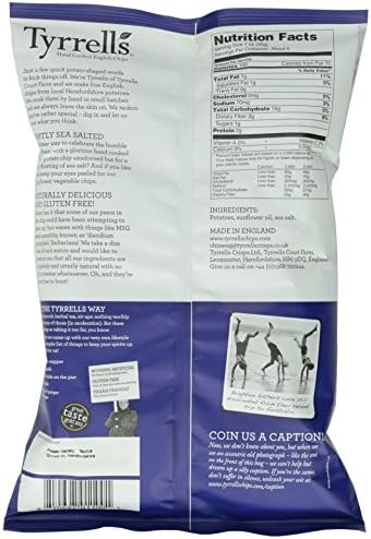 Tyrrell's Crisps, Lightly Sea Salted, 5.3 Ounce