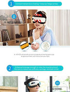 Eye Massager, Portable Electric Eye Massager with Heat Air Pressure Vibration, Rechargeable Eye Therapy Mask, Relieve Eye Strain Dark Circles Eye Bags Dry Eye Improve Sleep