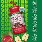 Nature's Truth Organic Apple Cider Vinegar Gummies | 120 Count | Vegan, Gluten Free & Non-GMO Supplement | USDA Organic | Apple Flavor