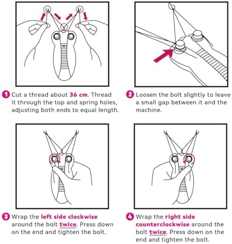 Electric Women Facial Hair Remover, EC VISION Ladies Beauty Epilator Trimmer Facial Cotton Threading Hair Shaver (Pink)