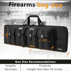 TORIBIO Double Rifle Case Soft Bag 32" 34" 36" 42" 46" 48'' 51“ 55” Gun Case Tactical for Rifle Firearm Storage, Transportation and Hunting Shooting Range, Rifle Backpack