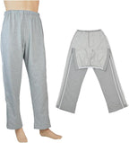 Unisex Side Zipper Bedridden Patient Clothing,Patient Pants,Tear Away Pants,Soft Cotton Material
