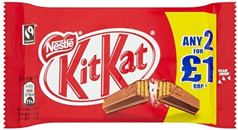 Kit Kat 4 Finger Milk Chocolate Bar - Pack of 24 x 41.5G