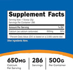 Nutricost Calcium Carbonate Powder 500 Grams