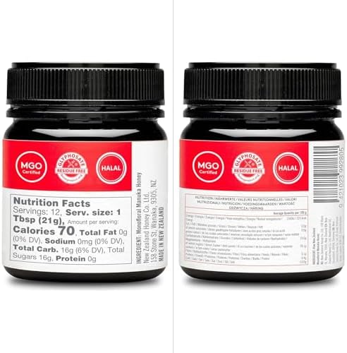 New Zealand Honey Co. Raw Manuka Honey UMF 15+ | MGO 514+, UMF Certified / 8.8oz