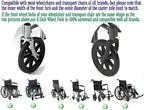 8 Inch Steel Wheel Fork Universal Front Fork Replacement Parts for Wheelchairs and Transport Chair,STDS3J4533, with nut (1Pr,Black)