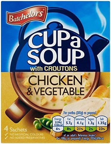 Batchelors Cup A Soup Chicken & Vegetable 4 x 27.5g - Pack of 2