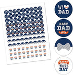 Big Dot of Happiness Happy Father's Day - We Love Dad Party Round Candy Sticker Favors - Labels Fit Chocolate Candy (1 sheet of 108)