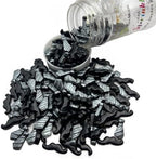 SE Si&Moos Edible Candy Mustaches Edible Man’s Tie Sprinkles-Mustaches and Tie Shaped Candy Cake Decorations, Black Themed Birthday Sprinkles for Decorating Cakes, Cupcakes, Cookies & Desserts 3 OZ