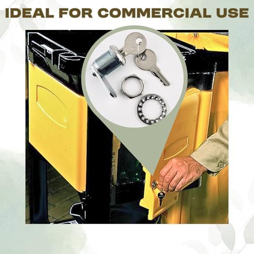 Replacement Lock & Key Set – Compatible with Rubbermaid® Commercial Cart 6181 | FG6181L20000 | 1 Lock with 2 Keys – (1 PK)
