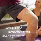 Actimove Arthritis Care Knee Support with Heat-retaining Fabric – Drug-free Pain Management for Arthritis, Increases Blood Circulation – Left/Right Wear – Beige, X-Large