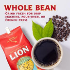 Lion Coffee Original Roast, Whole Bean Coffee, Medium Roast, A Taste of Aloha - 24 Ounce Bag