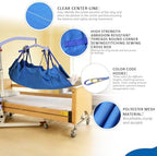 EZ Assistive Transfer Lift Sling for Patient Moving and Positioning, Full Body Sling to Transfer Patient of Spine Can Not Bend/Bedridden,SWL 500 lbs (Blue)