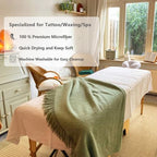 4 Sets Extra Thick Massage Table Sheets Sets Soft Premium Microfiber 3 Piece Set Massage Sheet Set for Salon Spa Bed Include Fitted Covers Flat Sheets Face Cradle Cover