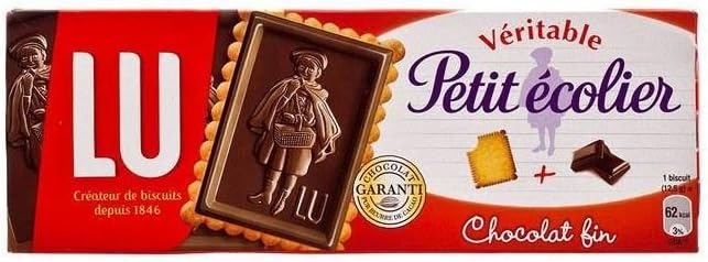 Lu Le Véritable Petit Ecolier Dark Chocolate Biscuits (120g) - Pack of 6