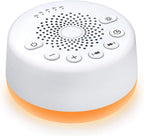 Sound Machine Easysleep White Noise Machine with 25 Soothing Sounds and Night Lights with Memory Function 32 Levels of Volume and 5 Sleep Timer Powered by AC or USB for Sleeping Relaxation (White)