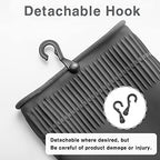 HOMSSEM Dishwashing Gloves with Hanging Hooks 2Pairs of Dish Gloves Latex Navy, Gray Rubber Gloves for Cleaning