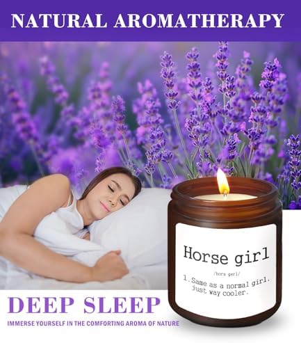 Horse Girl Definition Candle,Horse Lover Horse Rider Girls Gifts,Equestrian Gifts for Girls,Lavender Fragrance Scented Candles,8 oz
