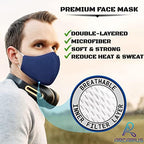 Arcarius Breathable Sports Face Mask – Moisture Wicking Gym & Travel Fit (3-Pack)