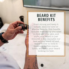 Live Bearded Beard Oil and Butter Grooming Kit - Made in the USA - All-Natural Ingredients with Shea, Argan, Jojoba - Growth Support | Executive Scent - Cedar, Vanilla