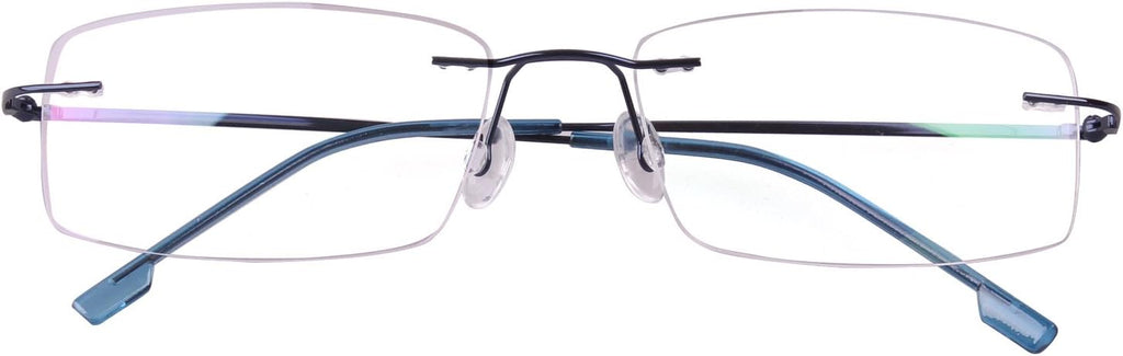 Agstum Titanium Alloy Flexible Rimless Hinged Frame Optical Eyeglasses Frames