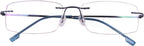 Agstum Titanium Alloy Flexible Rimless Hinged Frame Optical Eyeglasses Frames