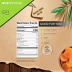NUT CRAVINGS - Dried Turkish Apricots, No Sugar Added, Unsweetened (16oz, 1 LB) Sweet Healthy Snack, Vegan, Resealable Bag
