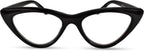 2SeeLife Premium Cat Eye TR-90 Reading Glasses for Women – Narrow–Medium Fit, Sturdy Frame, Spring Hinges, Stylish Readers, Black, +1.00