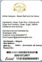Ghasitaram Gifts Mithai Hampers - Besan Barfi and Ice Halwa