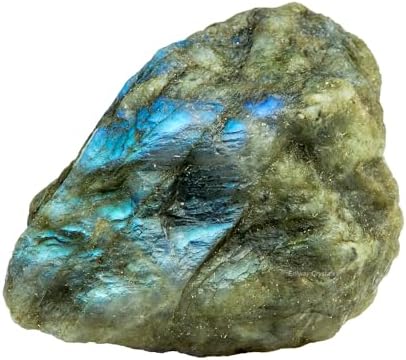 Erliway 2-3'' Labradorite Raw Crystals, Natural Rough Crystals and Healing Stones, Crystal Rocks and Gemstones for Tumbling Cabbing Fountain Rocks Decoration Wire Wrapping Reiki (0.15-0.22lb)