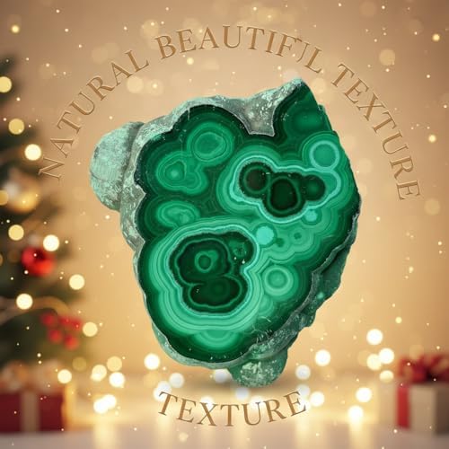 0.33-0.66 lb Natural Malachite Slabs - Premium Polished Crystal Slices for Home & Office Decor - Unique Raw-Edged Healing Stones 2-4 inch (0.44-0.66 lb)