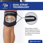 Cho-Pat Dual Action Lite, Adjustable & Lightweight Knee Support Strap for Tendonitis, Meniscus Tears, and Pain Relief, Large/X-Large (OSFM)