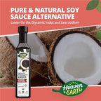 Heaven & Earth Organic Coconut Aminos, 8.4 oz (2 Pack) | Soy Free | Paleo Friendly | Low Sodium | Soy Sauce Replacement | Kosher (Including Passover)