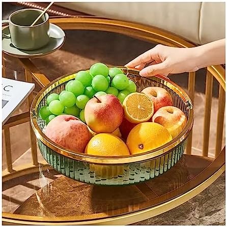 Fruit Bowls Light Luxury Style Fruit Tray Home Living Room Coffee Table Tray Snack Placement Storage Box Fruit Basket High Grade Fruit Tray fruit basket (Color : A)