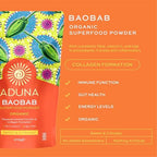 Aduna Organic Baobab Powder | 100% Pure Baobab Fruit for Immune & Digestive Support | Natural Vegan Source of Vitamin C & Prebiotic Fiber | Superfood Powder for Smoothies, Yogurt & More | 275g