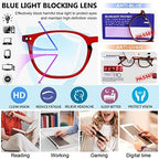 MARE AZZURO Blue Light Blocking Reading Glasses Women Cute Round Readers 1.0 1.25 1.5 1.75 2.0 2.25 2.5 2.75 3.0 3.5 4.0
