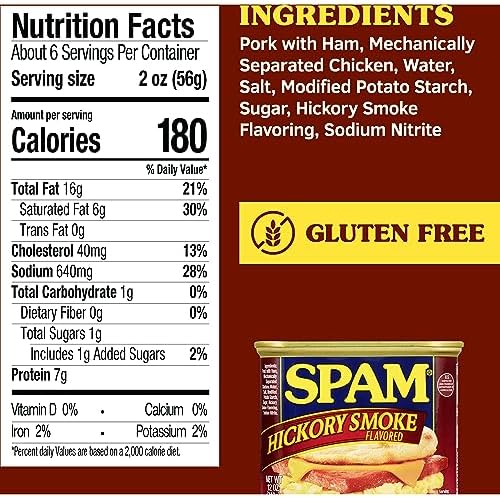 Spam Hickory Smoke, 12 Ounce Can