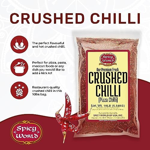Crushed Red Pepper Flakes 10 Pound Bulk Value Pack - Chili Flakes - by Spicy World