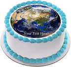 Earth Planet - Edible Cake Topper - 7.5" round