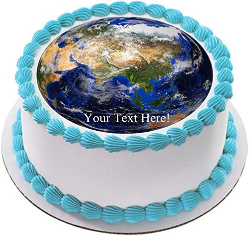 Earth Planet - Edible Cake Topper - 7.5" round