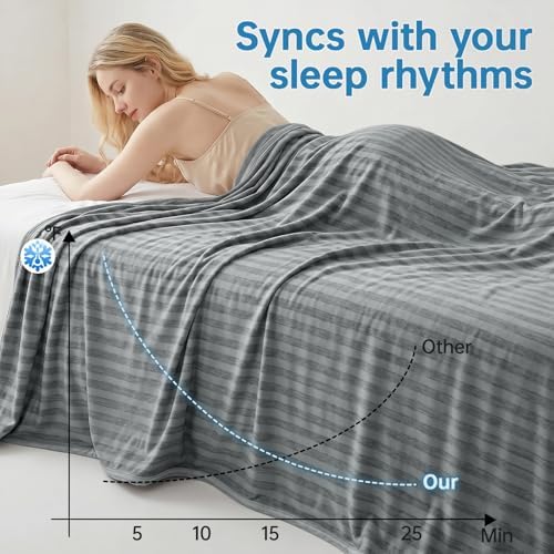 Guohaoi Cooling Blanket (90"x90"Queen Size) for Hot Sleepers and Night Sweats,100% Oeko-Tex Certified,Arc-Chill Q-Max >0.5 Cool Fiber,Ultra Cold Breathable,Comfortable,All-Season.