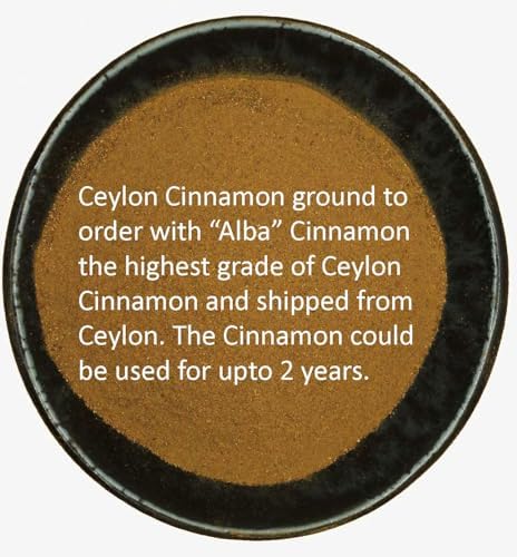 Ceylon Cinnamon Powder 8 Oz (227 grams) - Alba Cinnamon is freshly ground to order and shipped from Ceylon by DRUERA