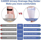 2 PCS Catheter Leg Bag Holder Stay in Place Urine Bags for Legs Catheter Bag Holder Catheter Supplies for Men or Women, Catheter Stabilization Device