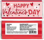 Big Dot of Happiness Happy Valentine’s Day - Candy Bar Wrapper Valentine Hearts Party Favors - Set of 24
